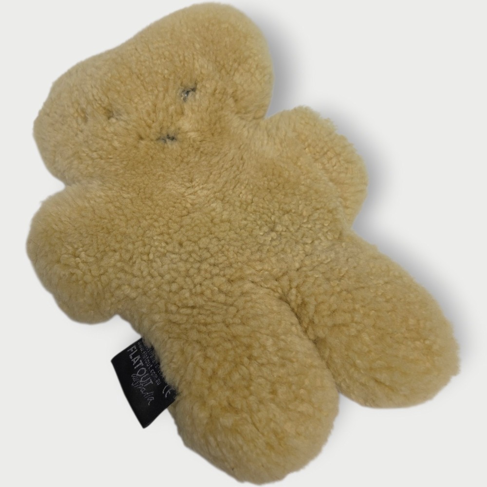 Flatout Australia Bear 100% Australian Sheepskin Latte Tan Flat Out 11"